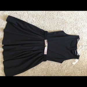 Zara black cocktail dress with belt